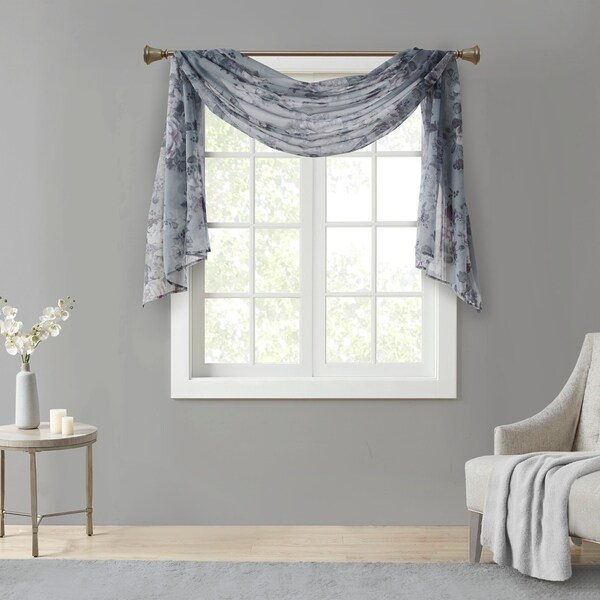 gray scarf valance