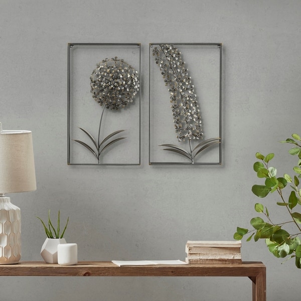 Shop Madison Park Metal Garden Gold Botanical Wall Decor 2