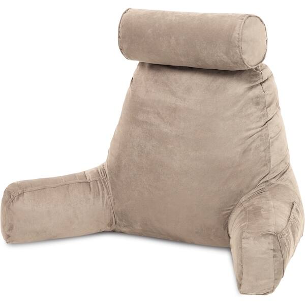 Shop Husband Bedrest Pillow Bed Rest Micro Suede Reading Pillow
