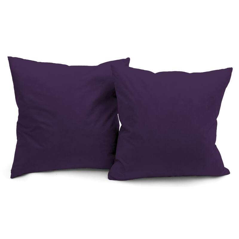 Microsuede Throw Pillows - Down Feather Filled - Modern Design - Throw Pillow, Set of 2