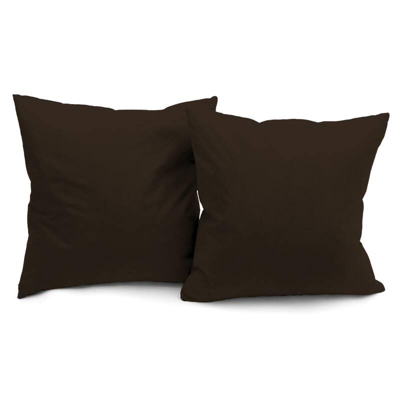 Microsuede Throw Pillows - Down Feather Filled - Modern Design - Throw Pillow, Set of 2