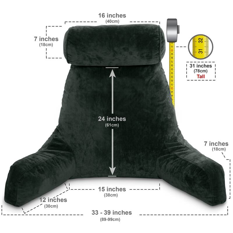 Husband Pillow Bedrest Reading Support Bed Backrest with Arms