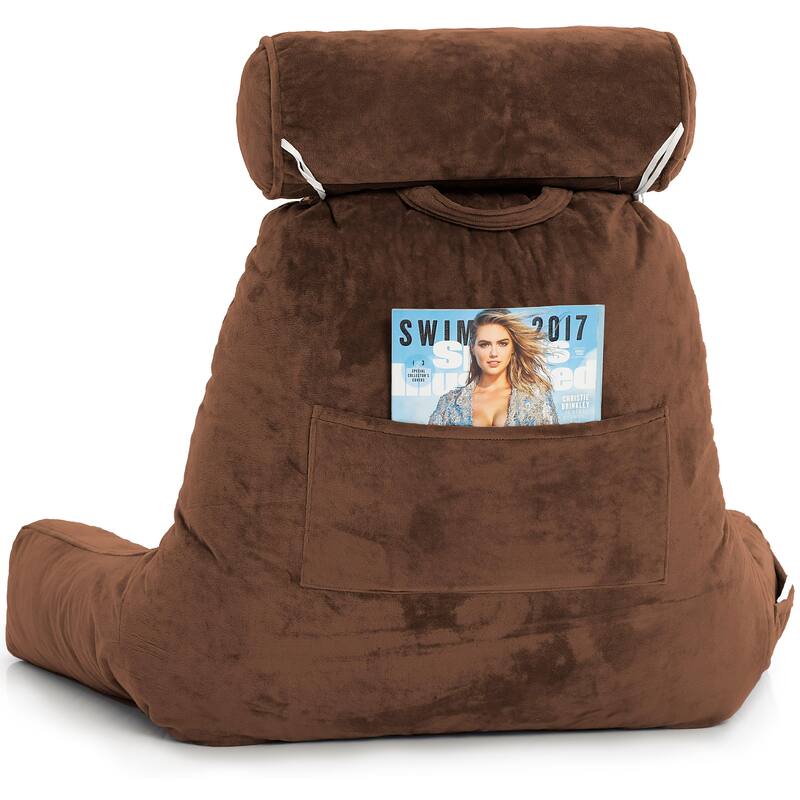 Husband Pillow Bedrest Reading Support Bed Backrest with Arms
