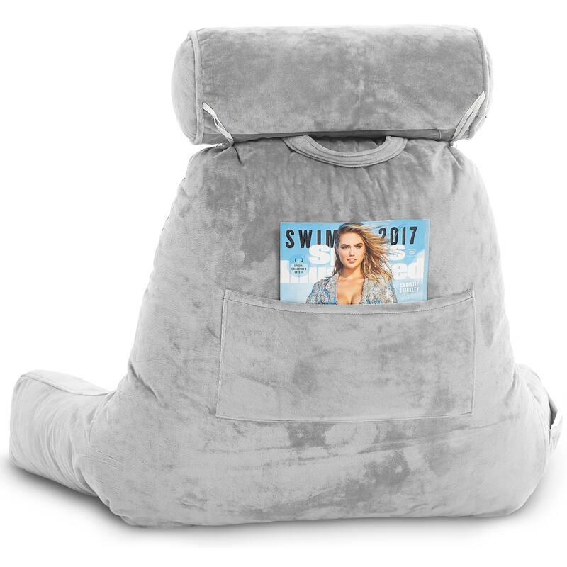 Husband Pillow Bedrest Reading Support Bed Backrest with Arms