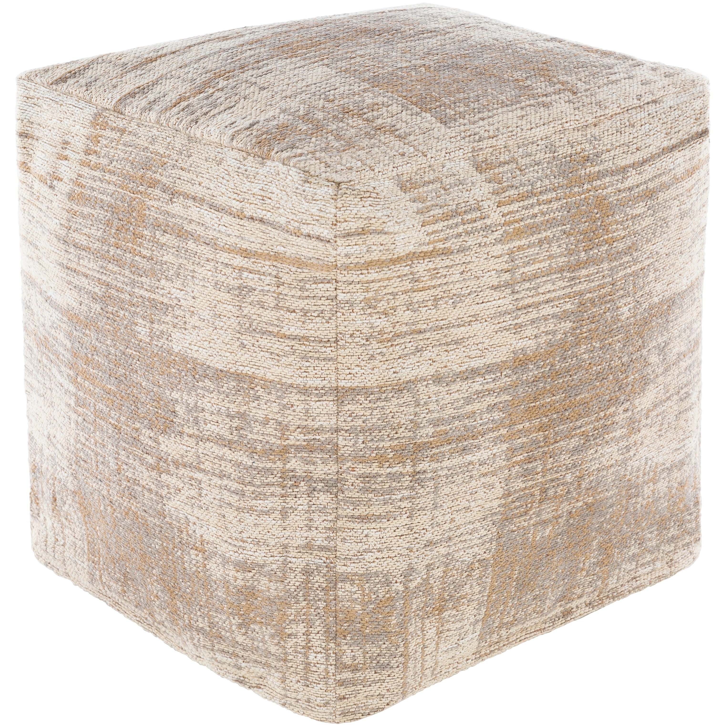 Livabliss Elina Modern Abstract 18-inch Cube Pouf