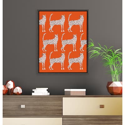 Kate and Laurel Sylvie Sassy Pink Cheetahs Canvas By Kendra Dandy