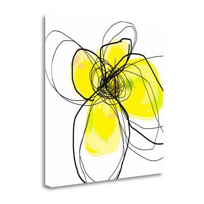 "Yellow Petals Three" By Jan Weiss, Fine Art Giclee Print on Gallery Wrap Canvas, Ready to Hang