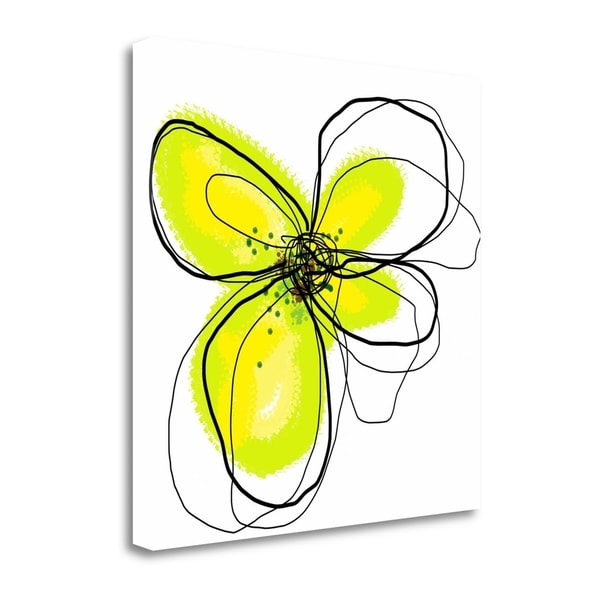 "Yellow Petals One" By Jan Weiss, Fine Art Giclee Print on Gallery Wrap Canvas, Ready to Hang