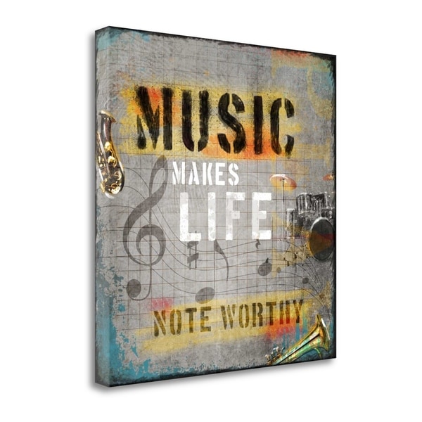"Music Makes Life" By Jim Baldwin, Fine Art Giclee Print on Gallery Wrap Canvas, Ready to Hang