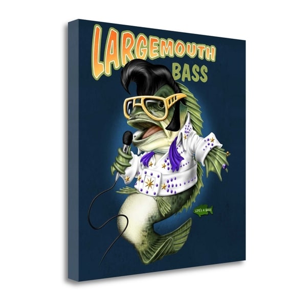 "Largemouth Bass" By Jim Baldwin, Fine Art Giclee Print on Gallery Wrap Canvas, Ready to Hang