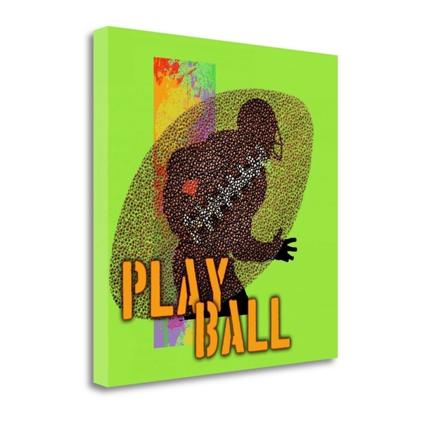 "Play Ball - Football" By Jim Baldwin, Fine Art Giclee Print on Gallery Wrap Canvas, Ready to Hang
