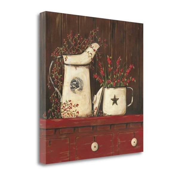 "Red Cupboard I" By Jo Moulton, Fine Art Giclee Print on Gallery Wrap Canvas, Ready to Hang