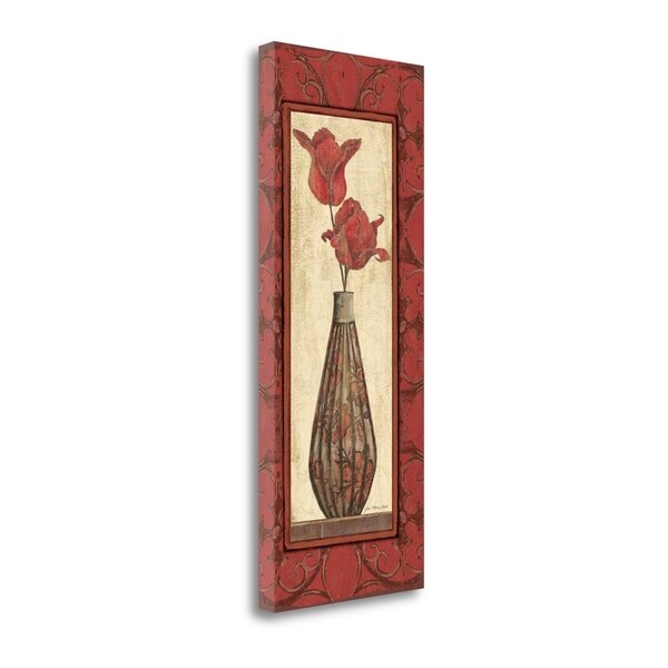 "Red Tulips" By Jo Moulton, Fine Art Giclee Print on Gallery Wrap Canvas, Ready to Hang