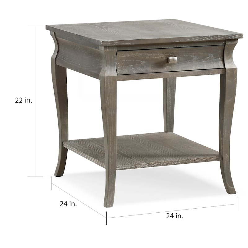 Copper Grove Esperance 1-drawer Grey Wood End Table