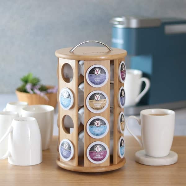 Shop Sleekdine Bamboo K Cup Holder Coffee Stand For Kitchen