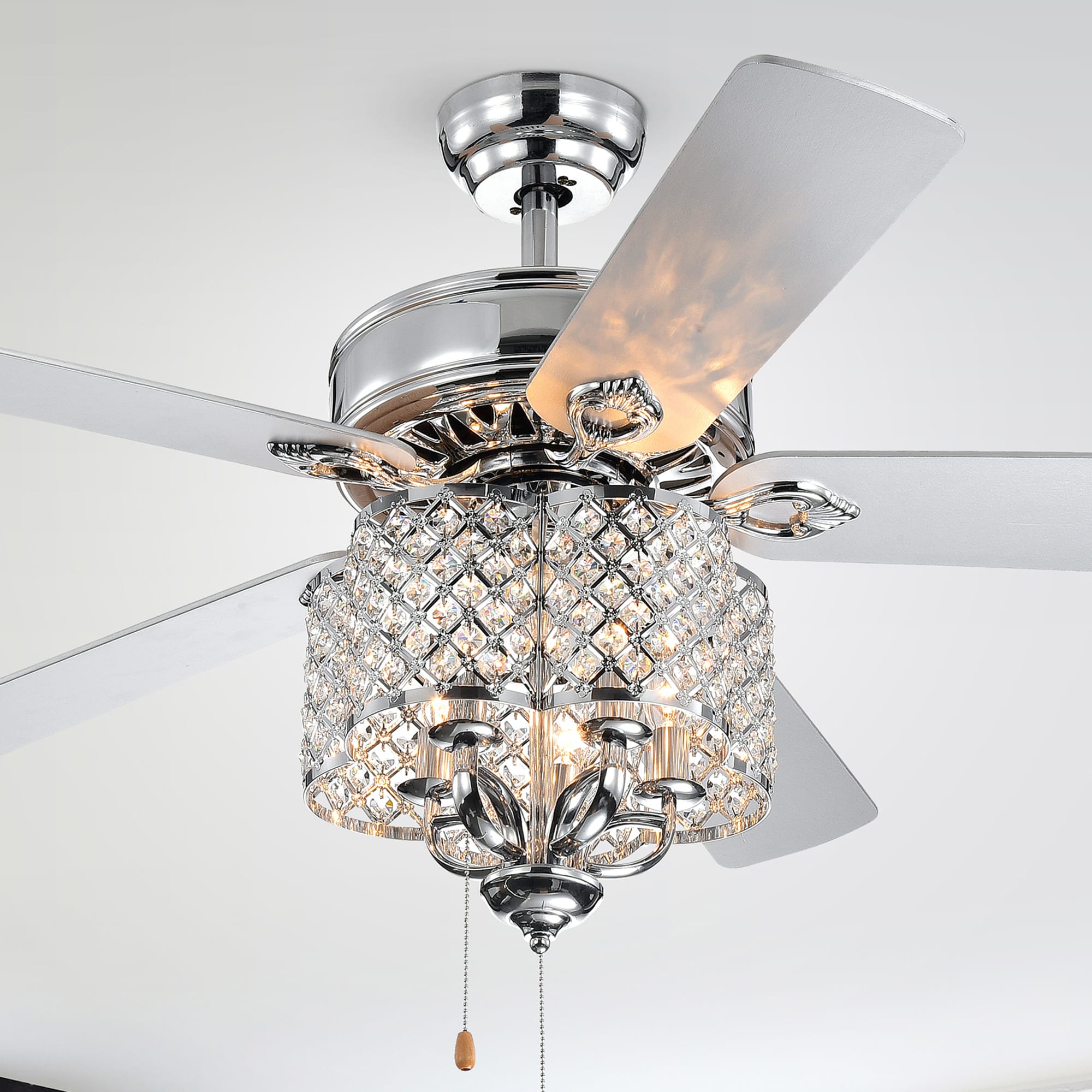 Warehouse of Tiffany Gaynor Chrome 52-inch 5-Blade Ceiling Fan