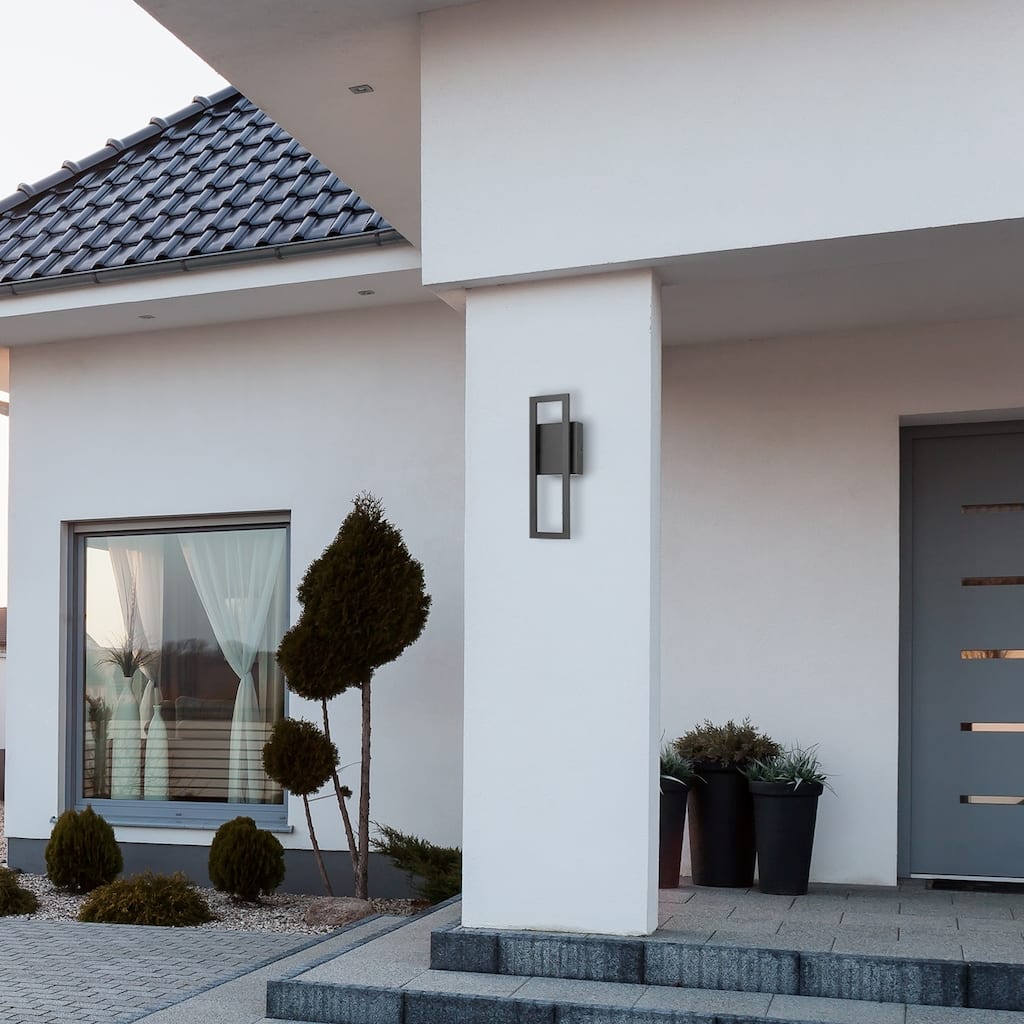 McKay LED Integrated Black Outdoor Indoor Wall Sconce