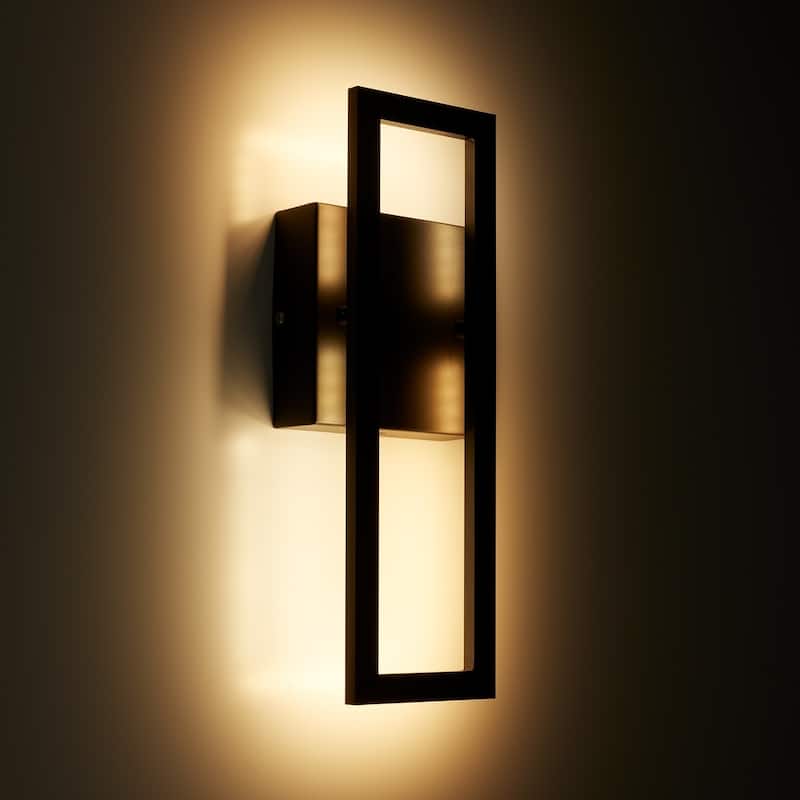 McKay LED Integrated Black Outdoor Indoor Wall Sconce