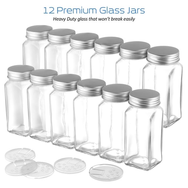 8 oz glass spice jars