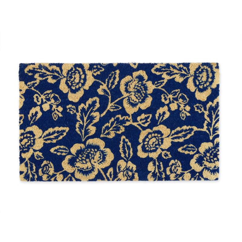 DII Blue Peonies Doormat