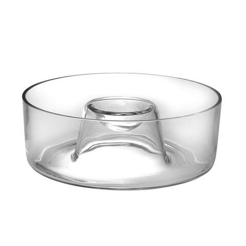 Majestic Gifts Inc European Glass Chip & Dip Bowl-11" D