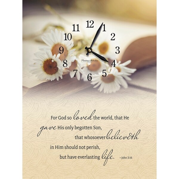 Precious Melodies Clock - John 3:16 with Bless the Lord Chimes
