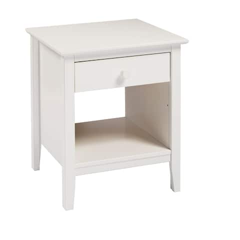Taylor & Olive Snowberry 1-drawer Pine Wood Nightstand