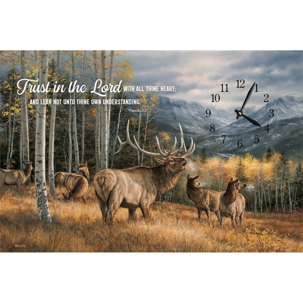 Precious Melodies Clock - Elk with Wildlife Chimes