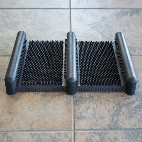 AmeriHome Rubber Boot Tray and Shoe Mat (Set of 2)