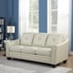 preview thumbnail 1 of 7, Copper Grove Baclieu Tufted Ivory Leather Sofa - 86"W x 39"D x 36"H