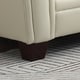 preview thumbnail 6 of 7, Copper Grove Baclieu Tufted Ivory Leather Sofa - 86"W x 39"D x 36"H