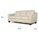 preview thumbnail 9 of 7, Copper Grove Baclieu Tufted Ivory Leather Sofa - 86"W x 39"D x 36"H