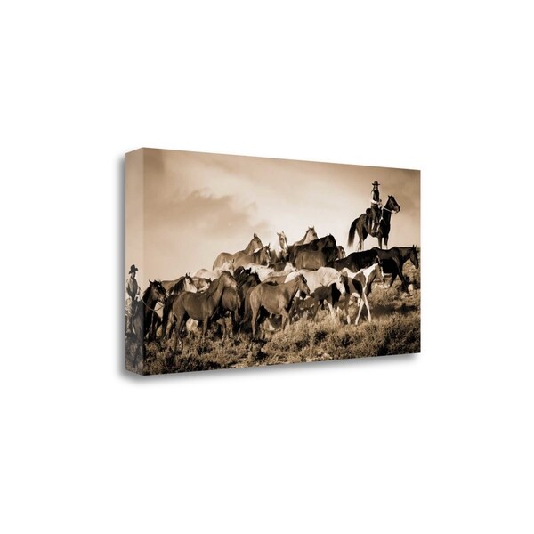 "Gathering The Herd" By Wendy Caro, Fine Art Giclee Print on Gallery Wrap Canvas, Ready to Hang