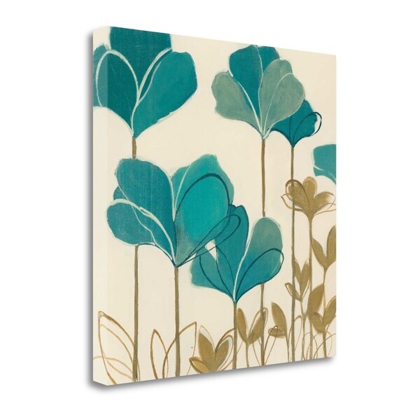 "Ladybug Flowers II" By Maria, Fine Art Giclee Print on Gallery Wrap Canvas, Ready to Hang