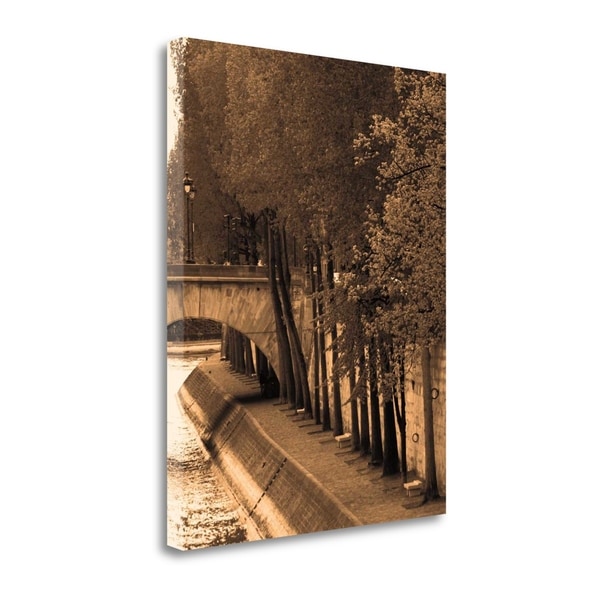 "Le Bord De La Seine" By Marina Drasnin Gilboa, Giclee on Gallery Wrap Canvas
