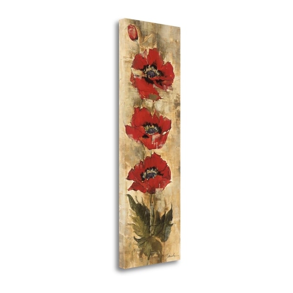 "Strand Of Poppies I" By Liz Jardine, Fine Art Giclee Print on Gallery Wrap Canvas, Ready to Hang