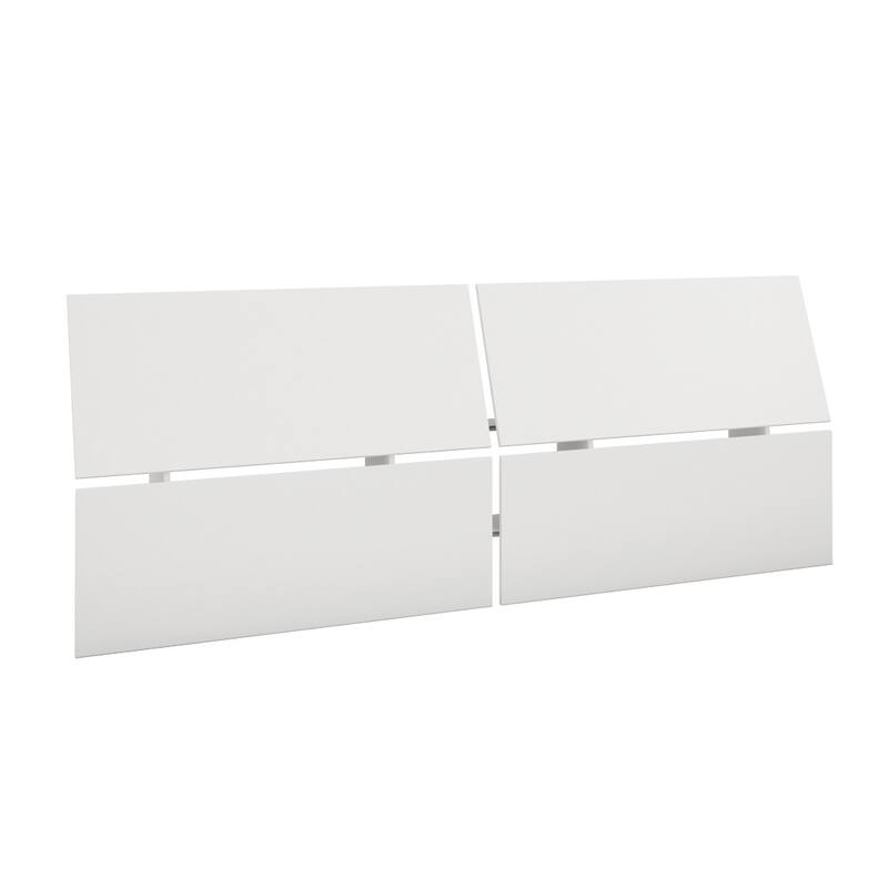 Nexera Cologne 3-Piece Storage Bed with Extra Wide Headboard, Walnut & White