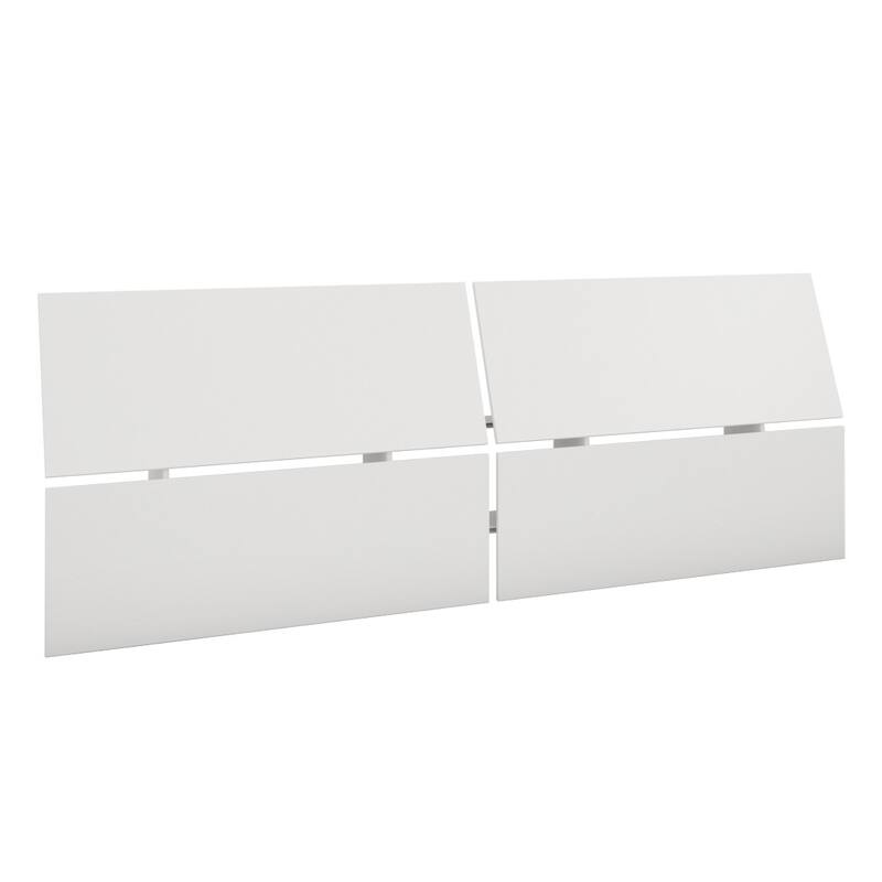 Nexera Cologne 3-Piece Storage Bed with Extra Wide Headboard, Walnut & White