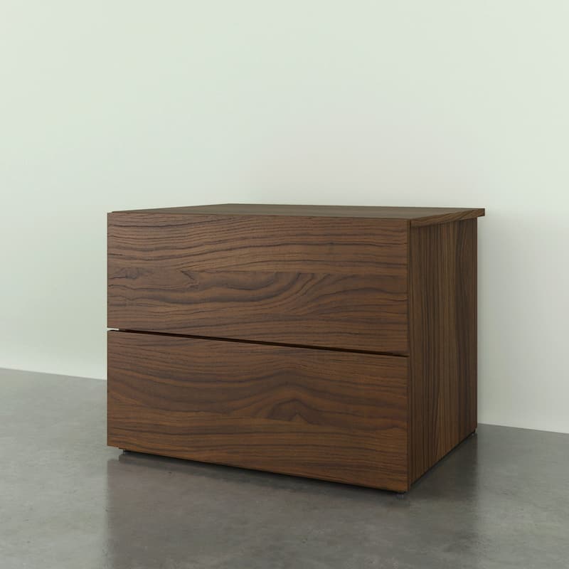 Nexera Nesta 4-Piece Bedroom Set, Walnut & White