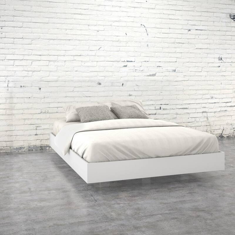 Nexera Solstice 4-Piece Bedroom Set, Walnut & White