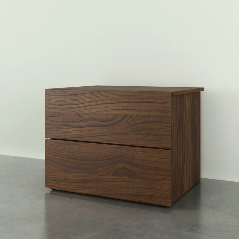 Nexera Solstice 4-Piece Bedroom Set, Walnut & White