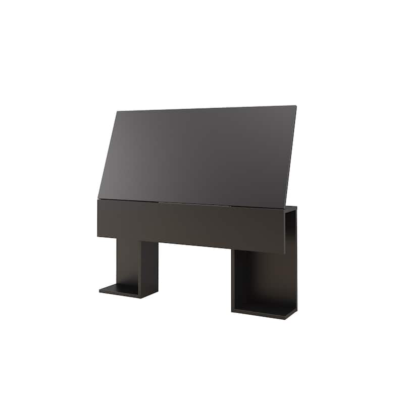Nexera Avatar 3 Piece Bedroom Set, Bark Grey & Black