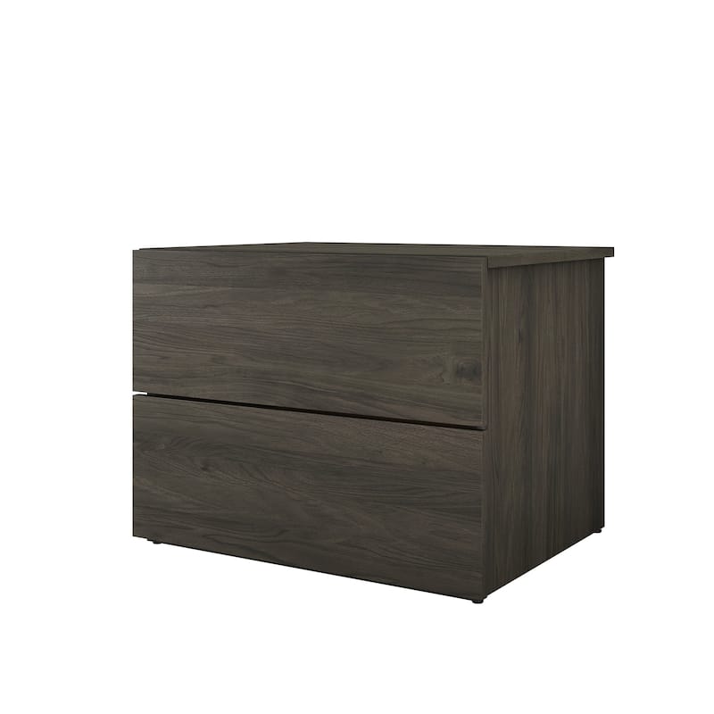 Nexera Avatar 3 Piece Bedroom Set, Bark Grey & Black