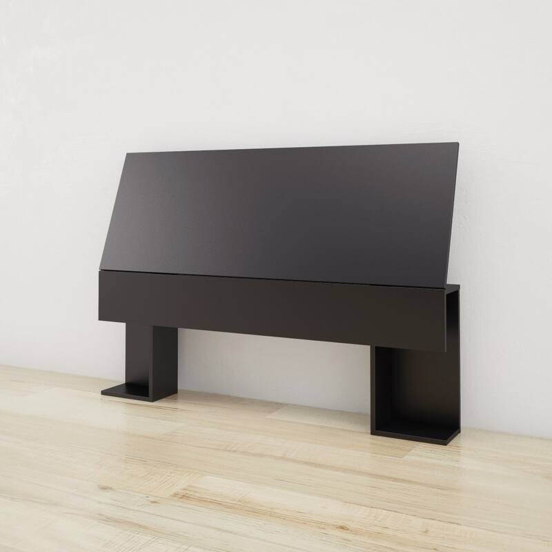 Nexera Avatar 3 Piece Bedroom Set, Bark Grey & Black