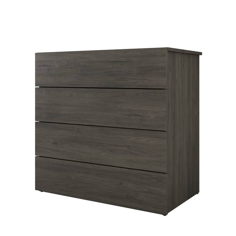 Nexera Avatar 4 Piece Bedroom Set, Bark Grey & Black