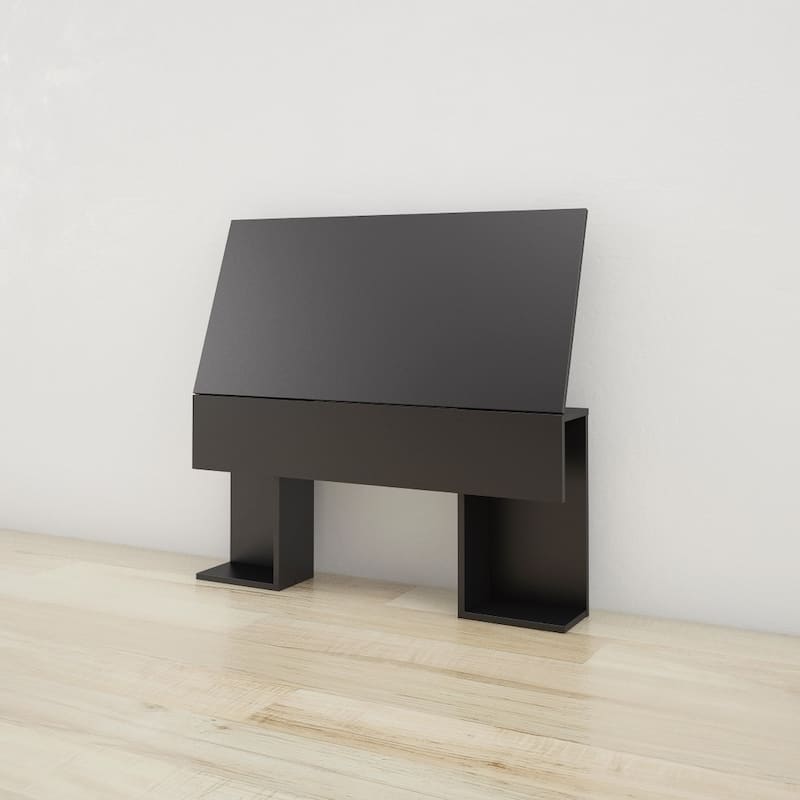 Nexera Avatar 4 Piece Bedroom Set, Bark Grey & Black