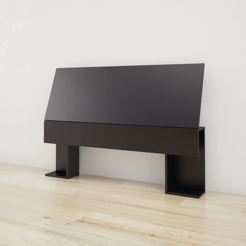 Nexera Avatar 4 Piece Bedroom Set, Bark Grey & Black