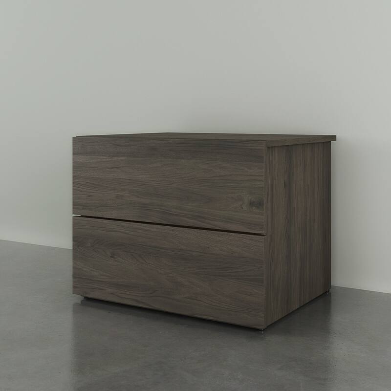 Nexera Avatar 4 Piece Bedroom Set, Bark Grey & Black