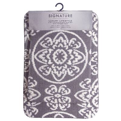 Prism 2 piece Rug Set Storm Grey