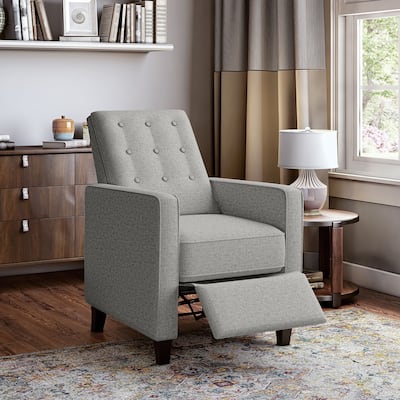 Copper Grove Button Tufted Pushback Recliner Chair